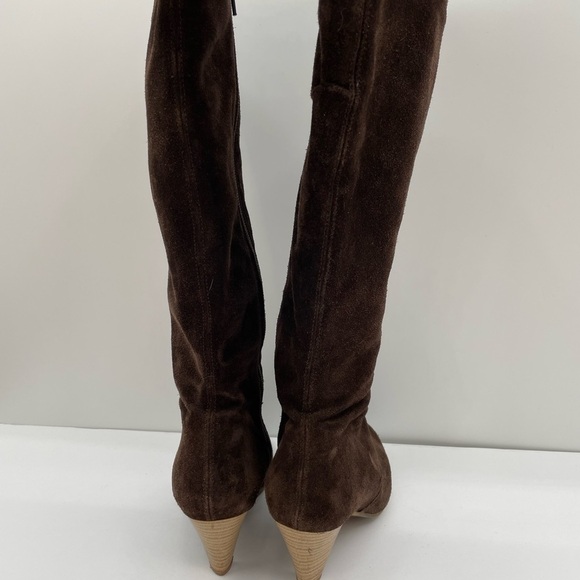 Zara TRF brown suede kitten heel side zip woman’s boot. 36 - Picture 4 of 7
